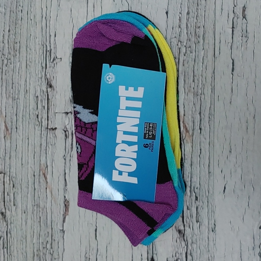 FORTNITE brand new six pairs ankle socks L size approx 3-9